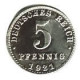 ALLEMAGNE / 5 PFENNIG / 1921 A   / ETAT SUP / FER / 2.37 :g  / - 5 Renten- & 5 Reichspfennig