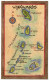St. Vincent & The Grenadines 1986 Postcard Map Of The Grenadines Islands; Mix Of Stamps, Bequia Postmarks - San Vicente Y Las Granadinas