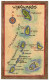 St. Vincent & The Grenadines 1986 Postcard Map Of The Grenadines Islands; Mix Of Stamps, Bequia Postmarks - St. Vincent Und Die Grenadinen