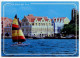 Netherland Antilles 1995 Postcard Willemstad, Curaçao - St. Anna Bay; 1g. Saba Govt. Building Stamp - Curaçao