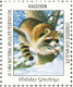 Delcampe - Rabbit Wolf Cardinal Raccoon Ermine Bird CHRISTMAS National Wildlife Federation NWF LABEL CINDERELLA VIGNETTE 1994 USA - Unclassified