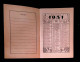 Calendrier, Carnet, Compagnie D'assurance La Confiance, Grêle, Incendie, 1931, 63 Pages, 4 Scans, Frais Fr 3.35 E - Klein Formaat: 1921-40