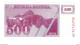 *slovenia  Vzorec  500 Tolarjev  1990  8S1   Unc - Slovenië