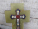 Ancien Crucifix Bénitier Onyx Émail Cloisonné Napoléon III - Religieuze Kunst