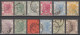 HONG KONG (CHINA) - 1882 - YVERT N°33/42+44/45 OBLITERES - FILIGRANE CA - COTE 2020 = 80 EUR - Usati