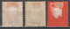 HONG KONG (CHINA) - 1882 - YVERT N°33+37+41 * MH (CHARNIERE FORTE - NO THIN) - FILIGRANE CA - COTE 2020 = 85 EUR - Unused Stamps