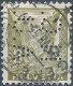 Svizzera-Switzerland-Schweiz-Suisse,HELVETIA,1934, 3(C) Obliterated In 1935 (PERFIN) - Perforadas