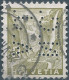 Svizzera-Switzerland-Schweiz-Suisse,HELVETIA,1934, 3(C) Obliterated  (PERFIN) - Gezähnt (perforiert)