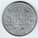 FRANCE / LA REUNION  / 5 FRANCS / 1955 / ALU / 3.64 G - Reunion