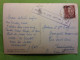 Griffe Purple Postal Linear Stamp MISSENT TO GREAT BRITAIN F8 T,on MALLORCA Pollensa El Puerto Vista Aerea Postcard 1972 - Variedades, Errores & Curiosidades