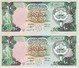 PAREJA CORRELATIVA DE KUWAIT DE 10 DINARS  DEL AÑO 1968 EN CALIDAD EBC (XF) (BANKNOTE) - Koeweit