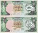 PAREJA CORRELATIVA DE KUWAIT DE 10 DINARS  DEL AÑO 1968 EN CALIDAD EBC (XF) (BANKNOTE) - Koweït