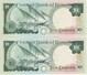 PAREJA CORRELATIVA DE KUWAIT DE 10 DINARS  DEL AÑO 1968 EN CALIDAD EBC (XF) (BANKNOTE) - Kuwait