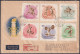 F-EX46625 HUNGARY FDC REGISTERED 1956 OLYMPIC GAMES MELBOURNE FENCING SOCCER.  - FDC