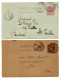 MONACO -- MONTE CARLO -- ENTIERS POSTAUX -- 2 Cartes Postale -- 10 C. Prince Albert 1er N° 6 Et 7 - Entiers Postaux