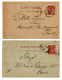 MONACO -- MONTE CARLO -- ENTIERS POSTAUX -- 2 Cartes Postale -- 10 C. Prince Albert 1er N° 6 Et 7 - Postwaardestukken