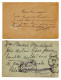 MONACO -- MONTE CARLO -- ENTIERS POSTAUX -- 2 Cartes Postale -- 10 C. Prince Albert 1er N° 6 Et 7 - Ganzsachen