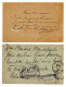 MONACO -- MONTE CARLO -- ENTIERS POSTAUX -- 2 Cartes Postale -- 10 C. Prince Albert 1er N° 6 Et 7 - Entiers Postaux