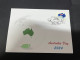 26-1-2024 (2  X 22) Australia National Day (Australia Day) With Australia Map + Flag Stamp 26-1-24 (TODAY) - Cartas & Documentos