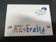 26-1-2024 (2  X 22) Australia National Day (Australia Day) With Australia Map + Flag Stamp 26-1-24 (TODAY) - Lettres & Documents