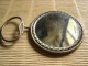 Ancien Petit Miroir Face à Main Métal Bronze Laiton Verre Biseautée - Other & Unclassified