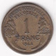 Afrique Occidentale Française. AOF. 1 Franc 1944. Bronze Aluminium. Lec# 2 - Französisch-Äquatorialafrika