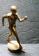 Statuetta In Bronzo - " Il Maratoneta "  Formato H 5 Cm X Largh. Base 2 Cm. Fronte Retro - Personajes
