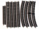 LOT DE 9 GRANDS RAILS: 2 COURBE SIMPLE + 2 COURBE DE COUPURE + 5 DROIT - ECH: HO, MODELISME FERROVIAIRE TRAIN (2105.251) - Track