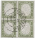 Antichi Stati Italiani - Sardegna - Quartina Del 5 Cent Verde Oliva Con Nitido Annullo Centrale Fiorenzuola 16.1.61 - Ra - Altri & Non Classificati