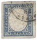 Antichi Stati Italiani - Sardegna - Frammento Recante 20 Cent Azzurro Grigio Con Effige Capovolta - Ampi Margini - Em.D  - Autres & Non Classés