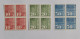 N° 861 à 863       Série Courante 10 - 20 - 50 - Bloc De 4 Avec N° Au Verso - Unused Stamps