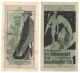 TWO WW2 Germany Nazi Propaganda FORGERY Overprint On Genuine 1000 Mark 1923 Banknote VF- - Other & Unclassified