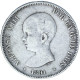 Espagne-Alphonse XIII 5 Pesetas 1891 Madrid - Autres & Non Classés