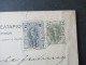 Griechenland 1903 Ganzsache Mit 2x Zusatzfrankatur An Die Deutsche Zeitung In Berlin Mit Ank. Stp. Bestellt Vom Postamte - Postal Stationery