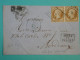 DH16 FRANCE  BELLE  LETTRE RR 1861  AGEN   A BORDEAUX   +BELLE PAIRE DE N°13 +AFF. INTERESSANT+++ - 1853-1860 Napoleon III