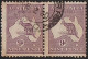 AUSTRALIA 1916 KGV 9d Violet Die II Horizontal Pair SG39 Used - Used Stamps