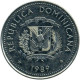 REP.DOMENICANA Republica DOMINICANA - KM  71.1 - 1989 - 25 Centavos - UNC - Dominicaine