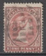 FALKLAND - 1886 - YVERT N° 5a OBLITERE FILIGRANE COUCHE - COTE 2020 = 75 EUR. - Falklandinseln