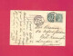 CP De 1910 Pour L' Angleterre - YT N° 13 En Paire - Type Blanc - Lettres & Documents