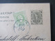 Griechenland 1901 Ganzsache Mit Zusatzfrankatur Hermeskopf! Patras - Reutlimngen Mit Ank. Stempel K1 Reutlingen Bahnhof - Interi Postali