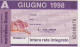 ABBONAMENTO AUTOBUS METRO ROMA ATAC GIUGNO 1998 (MK112 - Europa