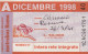ABBONAMENTO AUTOBUS METRO ROMA ATAC DICEMBRE 1998 (MK111 - Europe