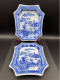 2x Coupelles Palais Impérial Blanc Bleu  Porcelaine Chinoise 1895-1900 #240004 - Asian Art