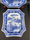 2x Coupelles Palais Impérial Blanc Bleu  Porcelaine Chinoise 1895-1900 #240004 - Aziatische Kunst