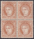 1870-103 CUBA ANTILLES SPAIN 1870 20c MNH REPUBLICA BLOCK 4.  - Prephilately