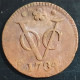 Netherlands East Indies VOC Holland Indonesia 1 One Duit 1734 Rosette Mintmark - Indonésie