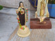 Delcampe - Lot Religieux Cadre Statue Vierge Saint Christ Lourdes. - Religieuze Kunst