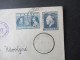 Griechenland 1940 GA Umschlag U5 Mit Griechischer Zensur / Zensurstempel Und Verschlussstreifen Nach Ungarn Gesendet - Interi Postali