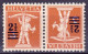 Schweiz Suisse 1921: Fils De Tell (2 1/2== C Auf 3 C) Kehrdruck / Tête-bêche Zu K13 Mi K13 ** Postfrisch (Zu CHF 2.50) - Tête-bêche