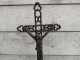 Grande Croix Crucifix D'Autel XIXème En Fonte Eglise Christ - Arte Religiosa